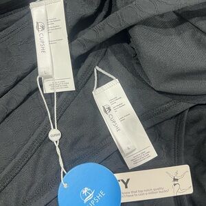 Cupshe Elegant Charcoal Swimsuit